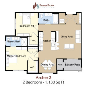 Archer 2 15 2 Bedroom Floor Plan