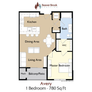 Avery 11 1 Bedroom Floor Plan