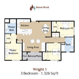 Wright 1 2 3 Bedroom Floor Plan