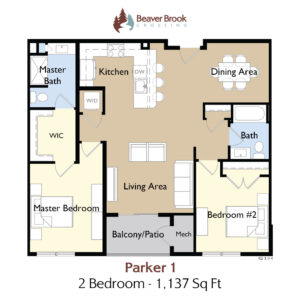 Parker 1 6 2 Bedroom Floor Plan