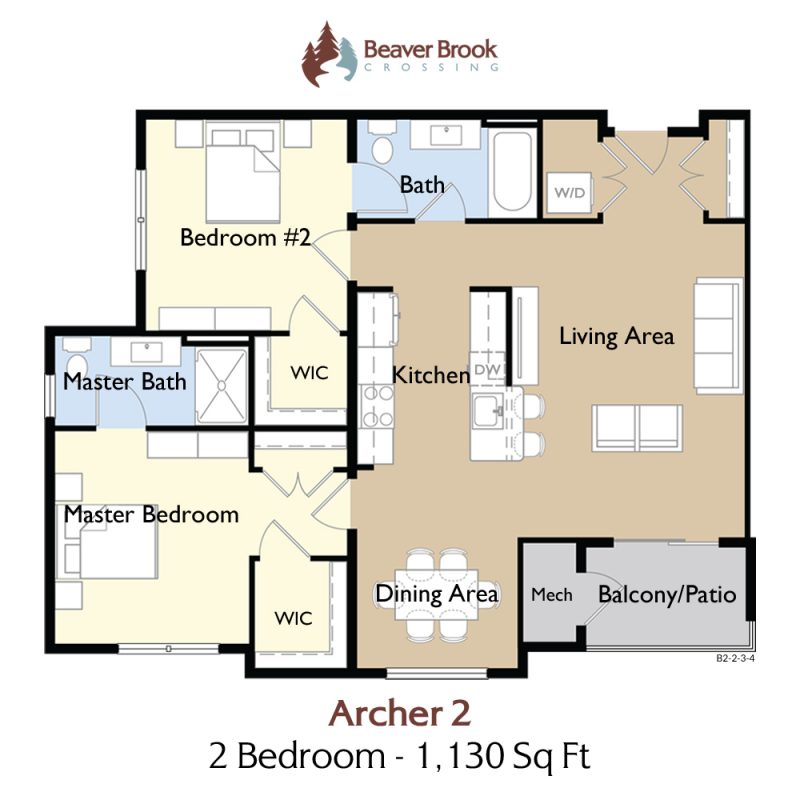 2 Bedroom Floor Plan