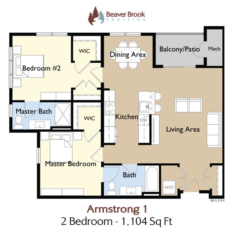 2 Bedroom Floor Plan