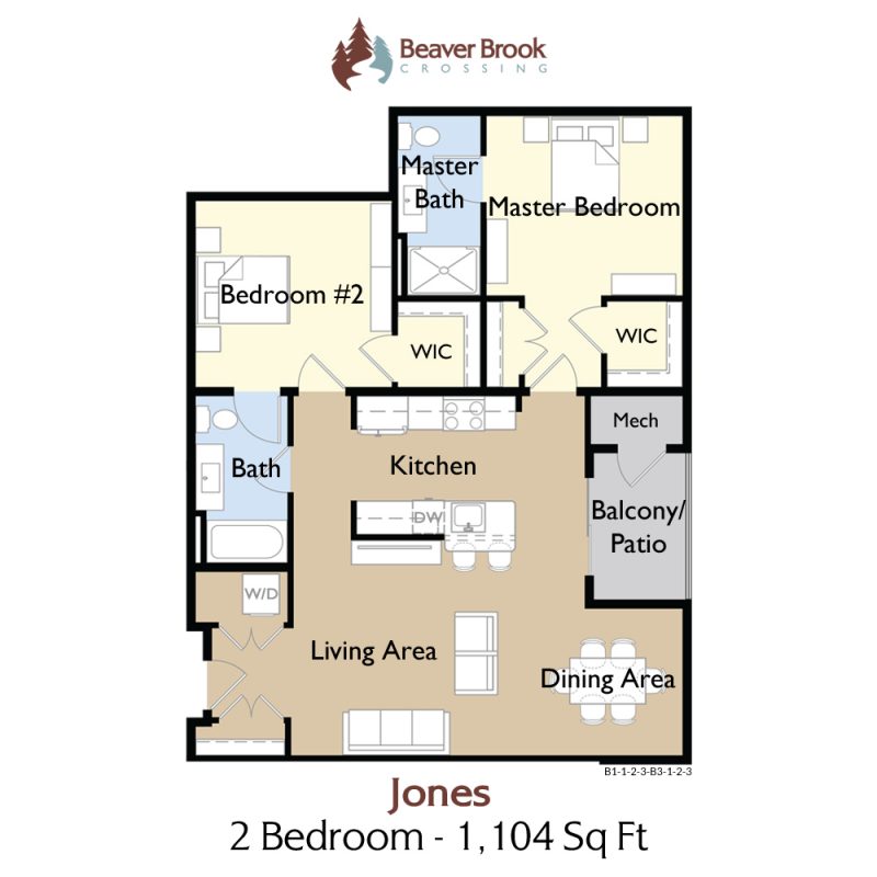 2 Bedroom Floor Plan