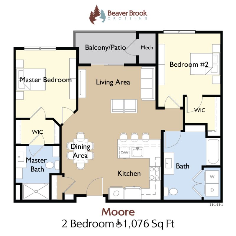 2 Bedroom Floor Plan