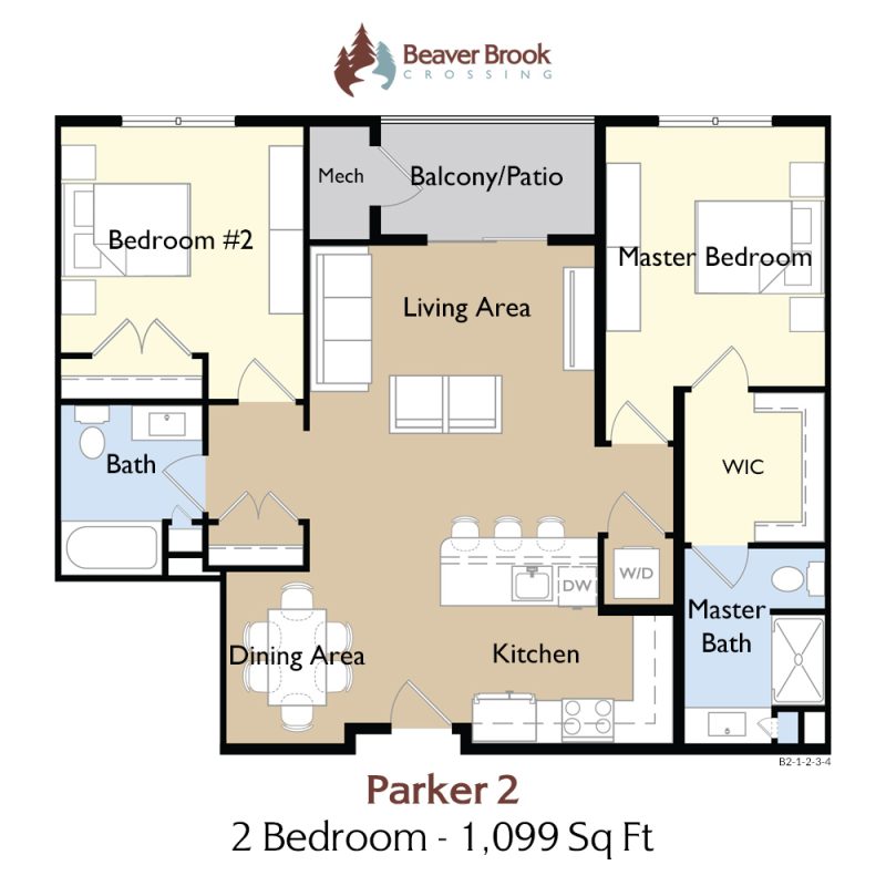 2 Bedroom Floor Plan